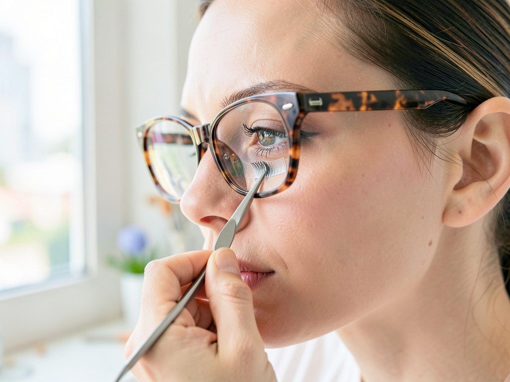 Comment porter des cils magnétiques avec des lunettes de