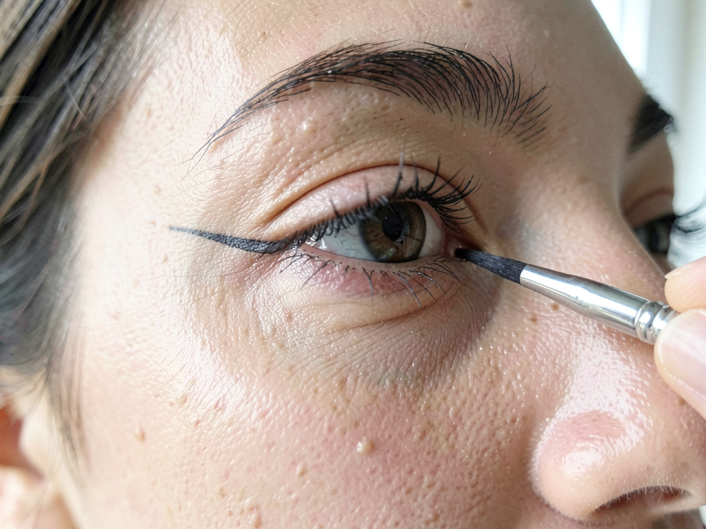 Comment appliquer des faux-cils magnétiques sur des paupières tombantes sans que le liner ne glisse ?